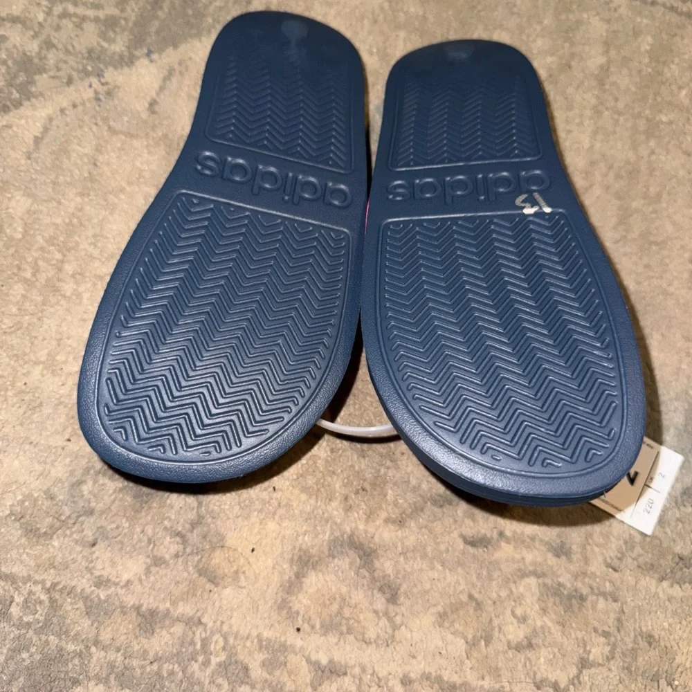 Adidas Pink and Navy Adilette shower Slide Sandals shoes‎